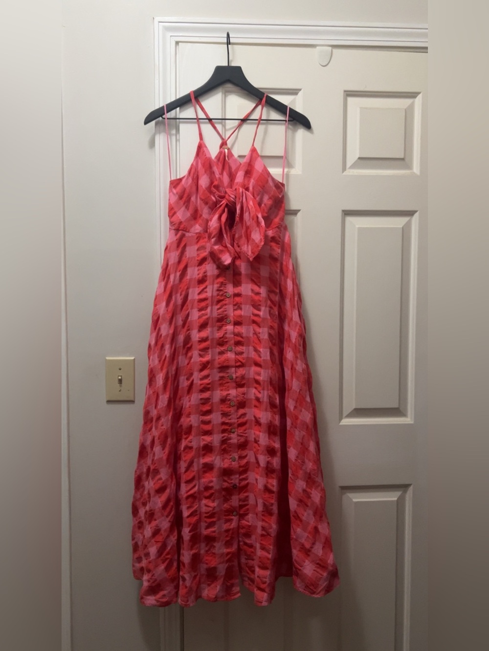 Free People Via Midi Dress in the Red Combo / Everly colorway